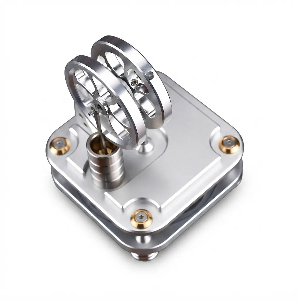 Isometric view of the D16-C thermodynamics science physics toy on a pure white background