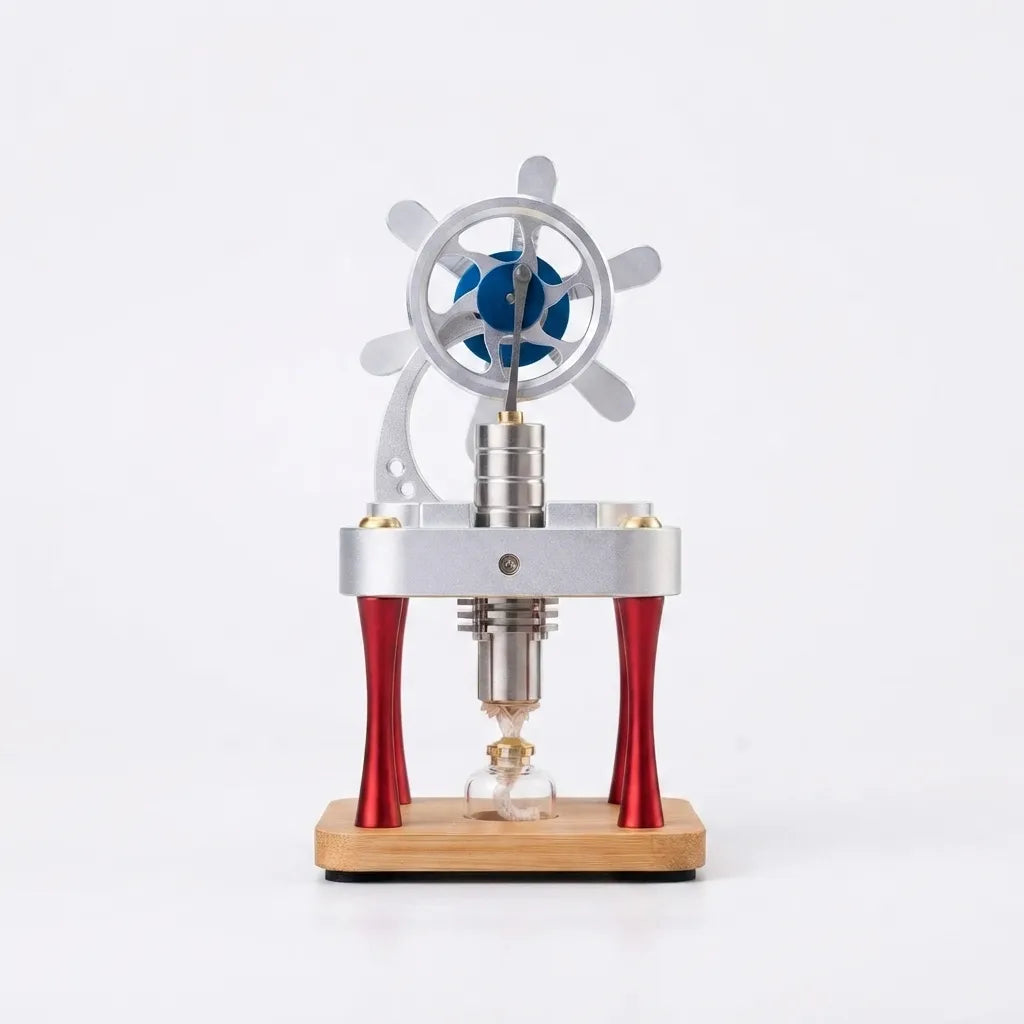Rear-left angle view of the vertical thermodynamics physics model